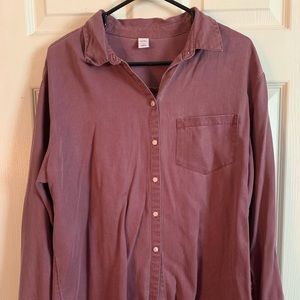 Old navy mauve/ purple long sleeve button down